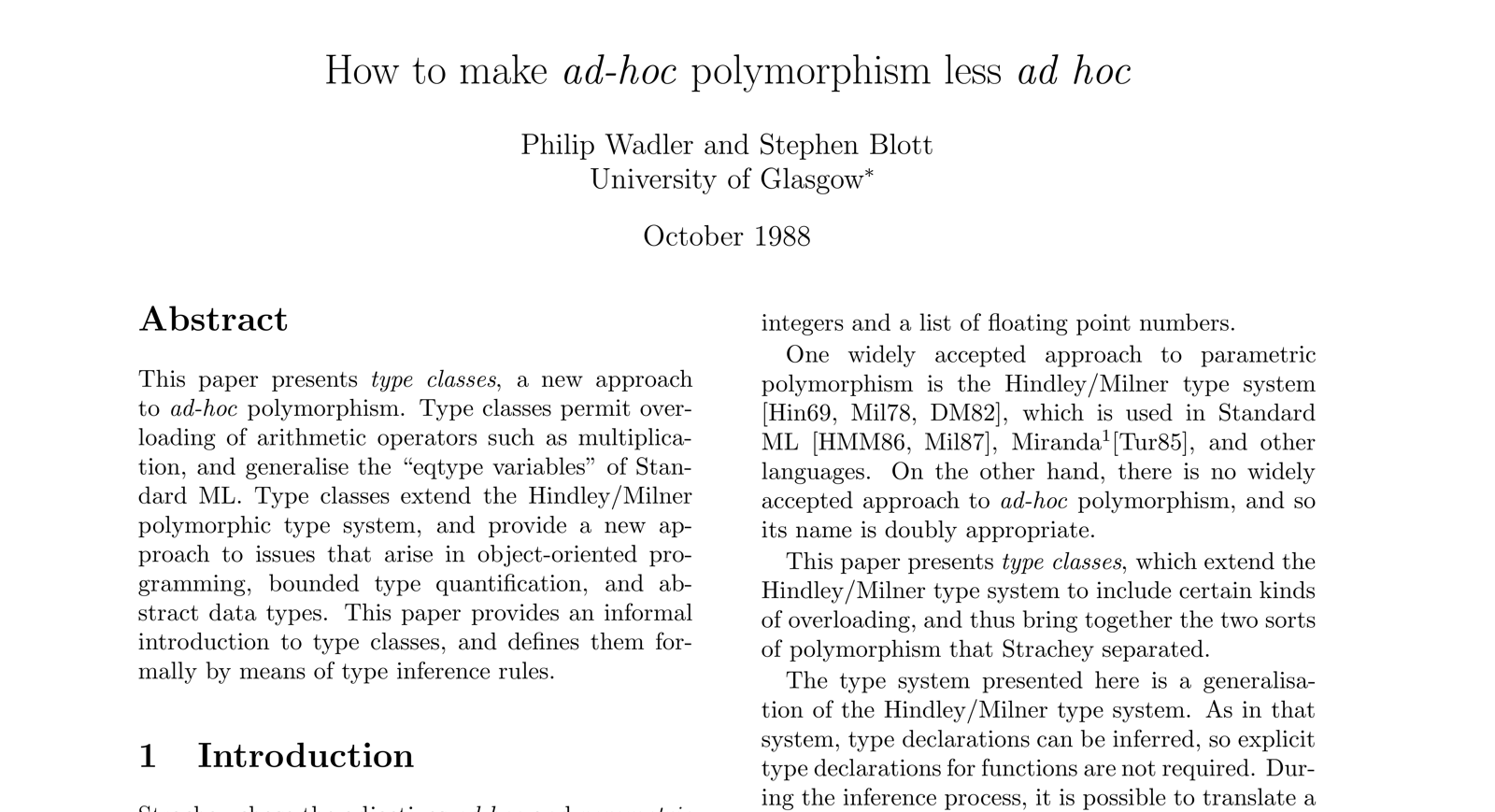 Making Ad-Hoc Polymorphism Less Ad-Hoc